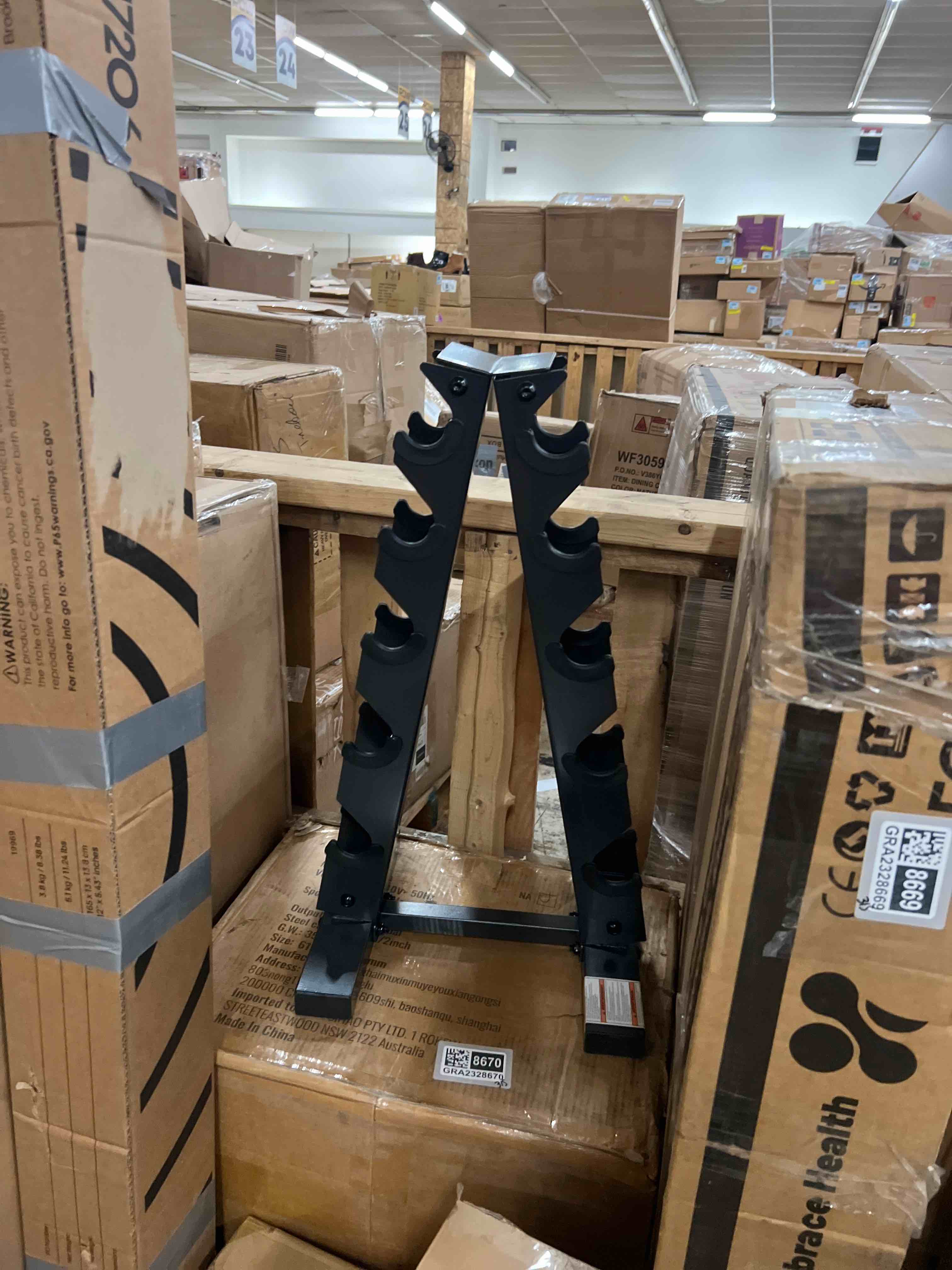 Condition photo showing New/Like New for AmazeFan 5 Tier | 3-Tier Dumbbell Rack Stand Only, A-Frame Design Weight Rack with Handle, Weights Metal Strength Training Dumbbells Storage Rack for Home Gym Space Saver (Dumbells not Included)