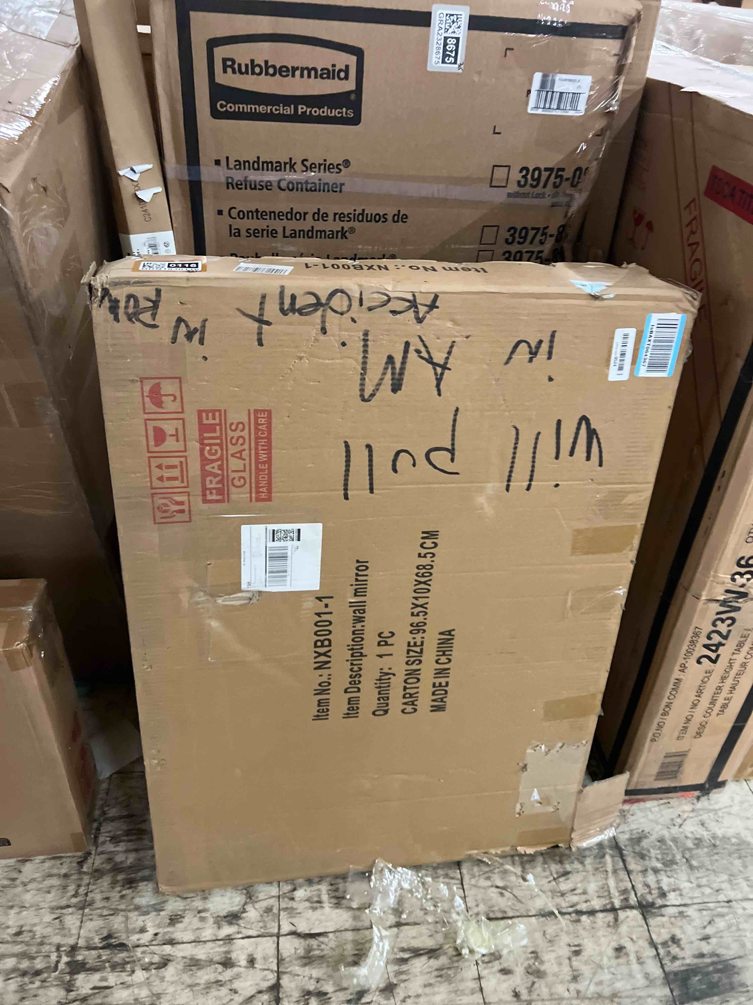 Condition photo showing New/Like New for Bathroom Mirror for Wall, Black Oval Mirror for Bedroom Entryway Bathroom, Metal Framed Vanity Mirror