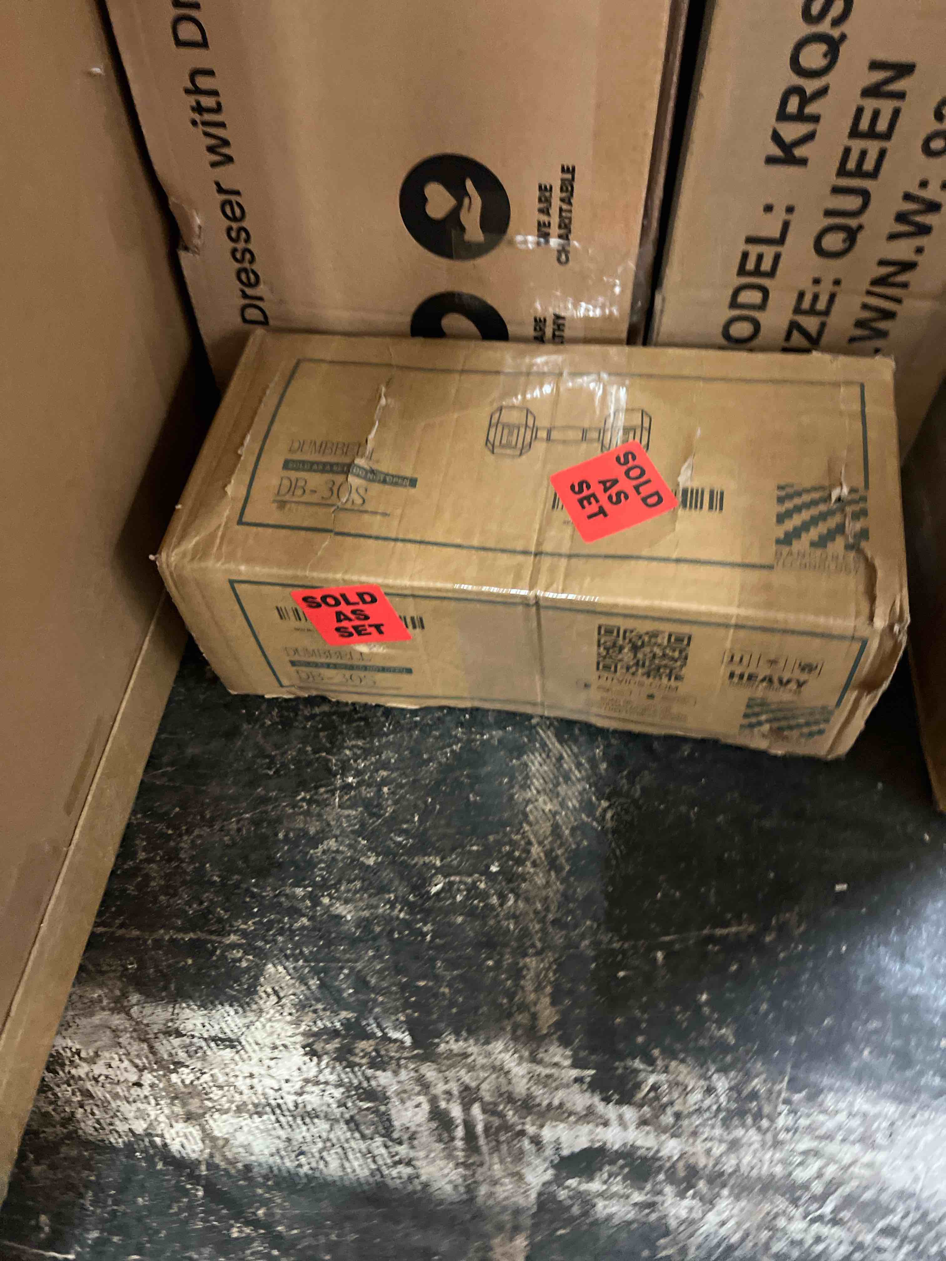 Condition photo showing New/Like New for Fitvids Hex Dumbbells Rubber Coated Hand Weights for Exercises and Fitness Home Gym, 5-50 LB Pair