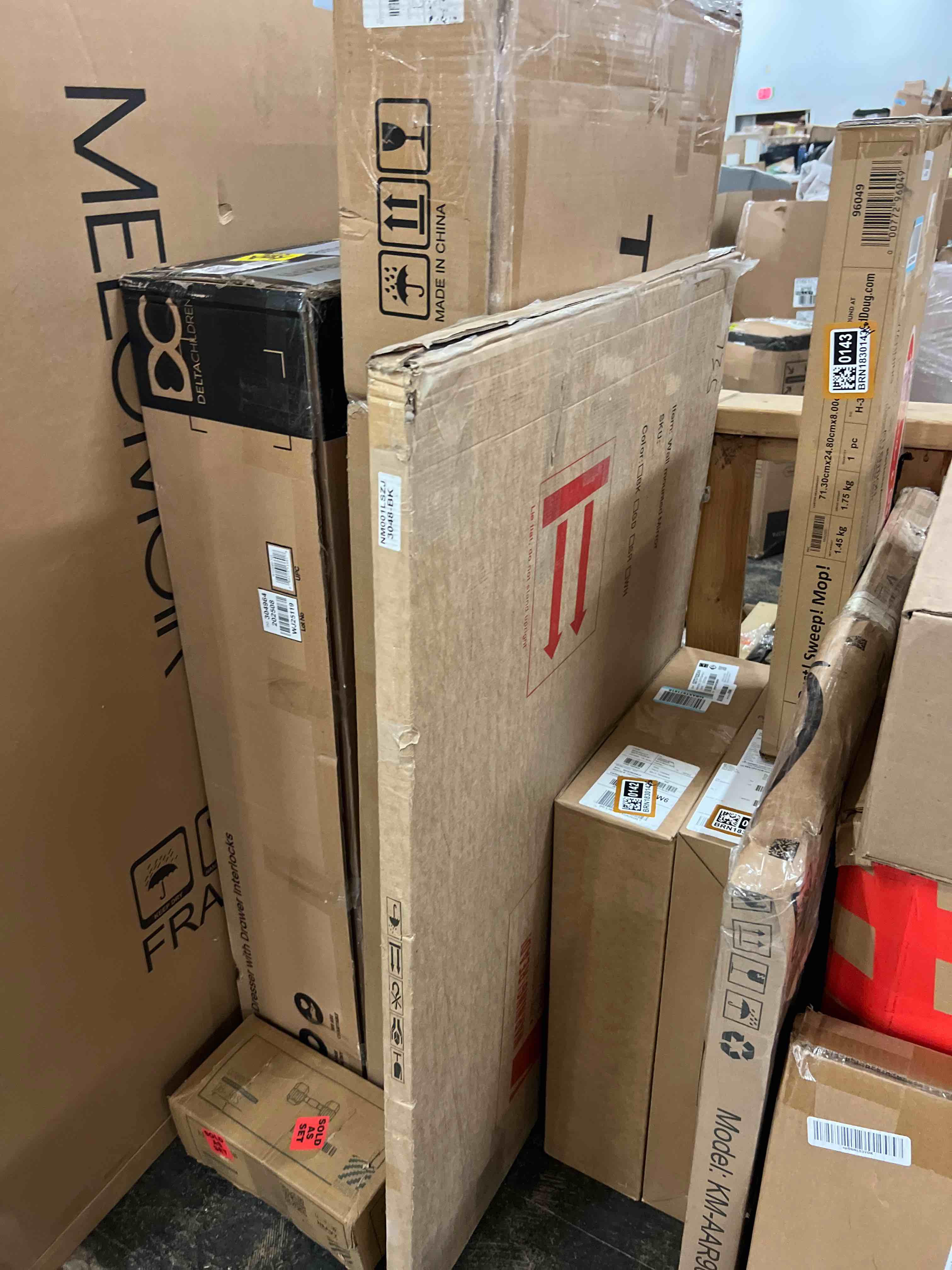 Condition photo showing New/Like New for Koonmi Black Mirrors for Wall, 30x48 Inch Bathroom Mirror, Rectangular Wall Mirror for Living Room Bedroom Bathroom, Hangs Horizontally or Vertically 48"L x 30"W Black