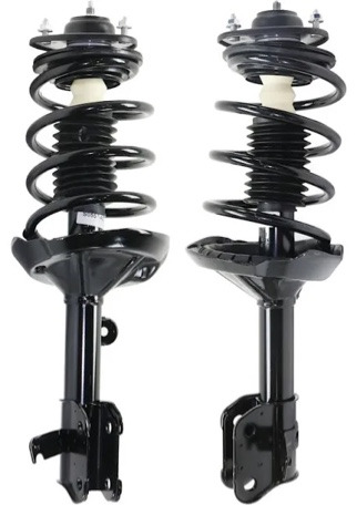 autoround front complete shock absorber 172537 172536 compatible with honda odyssey 2005 2006 2007, left & right struts with coil spring assembly