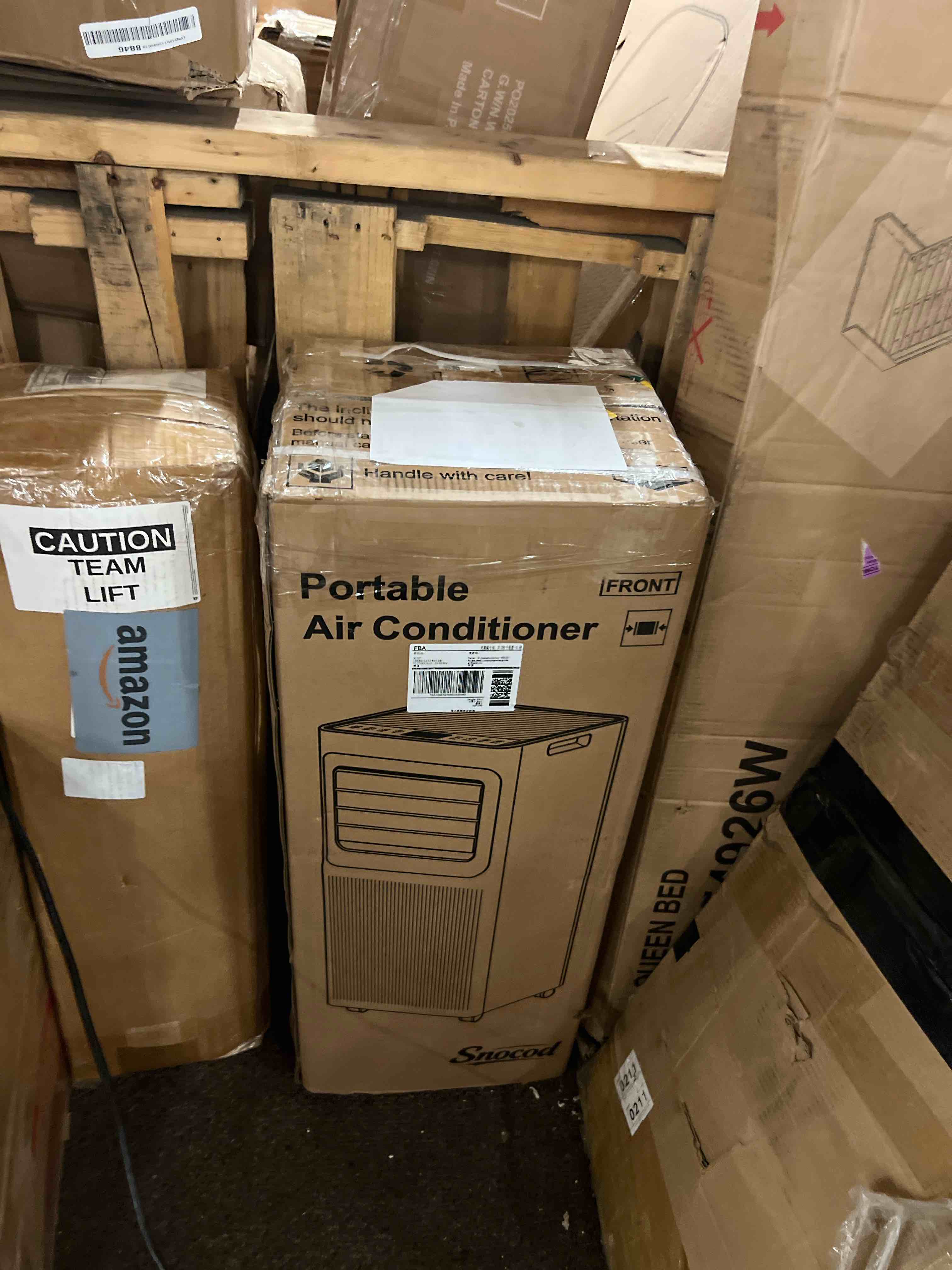 Condition photo showing New/Like New for 16000 btu portable air conditioners for large room up to 750 sq. ft., 5-in-1 smart ac with wifi app, remote control, fast cooling, dehumidifier, fan, sleep mode, 24h timer & window kit