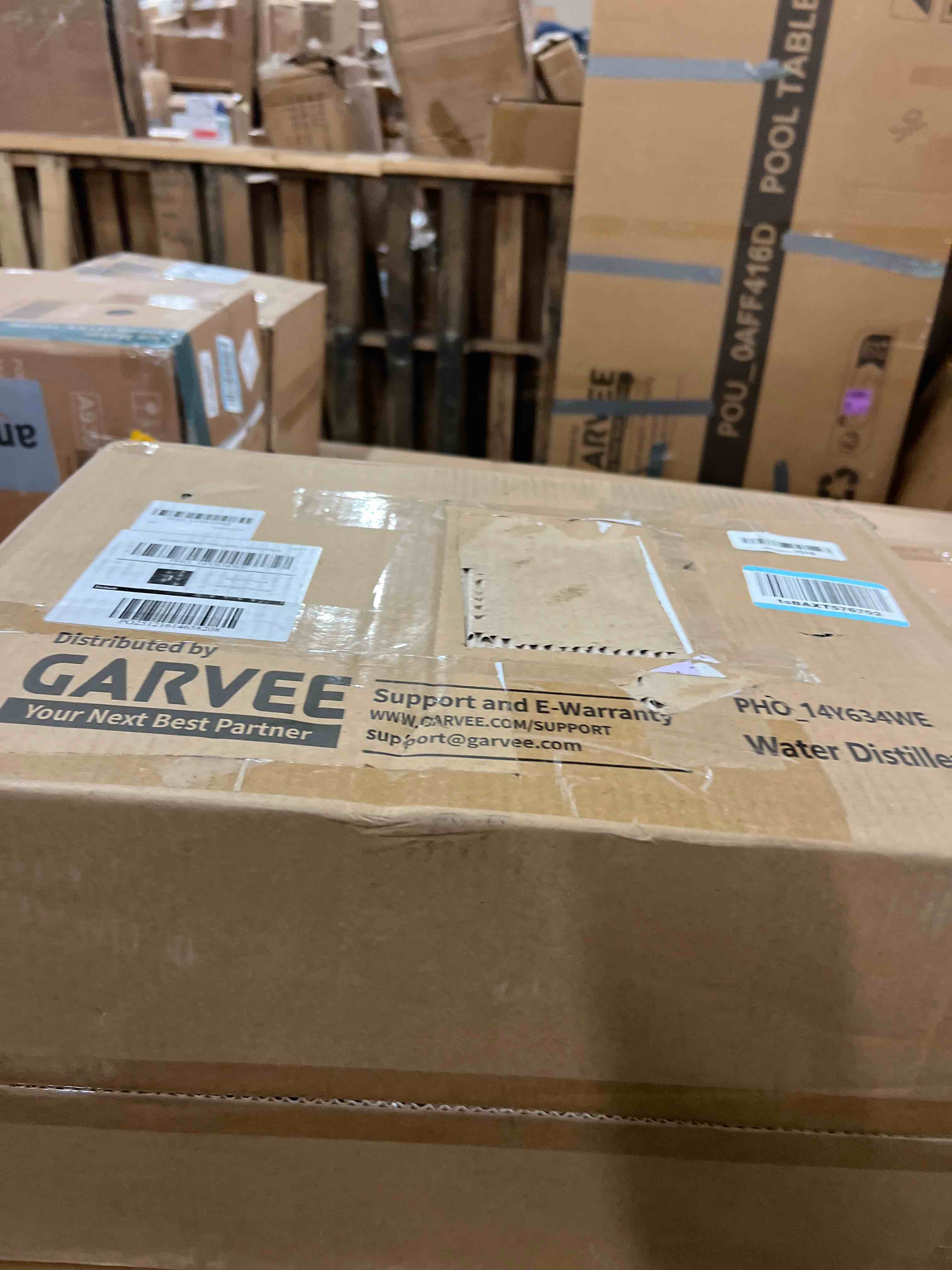 Condition photo showing New/Like New for garveehome water distillers for home countertop, 1 gal/4 l stainless steel distilled water machine with glass container, 750w desktop drinking purifier filter distilling kit, silver