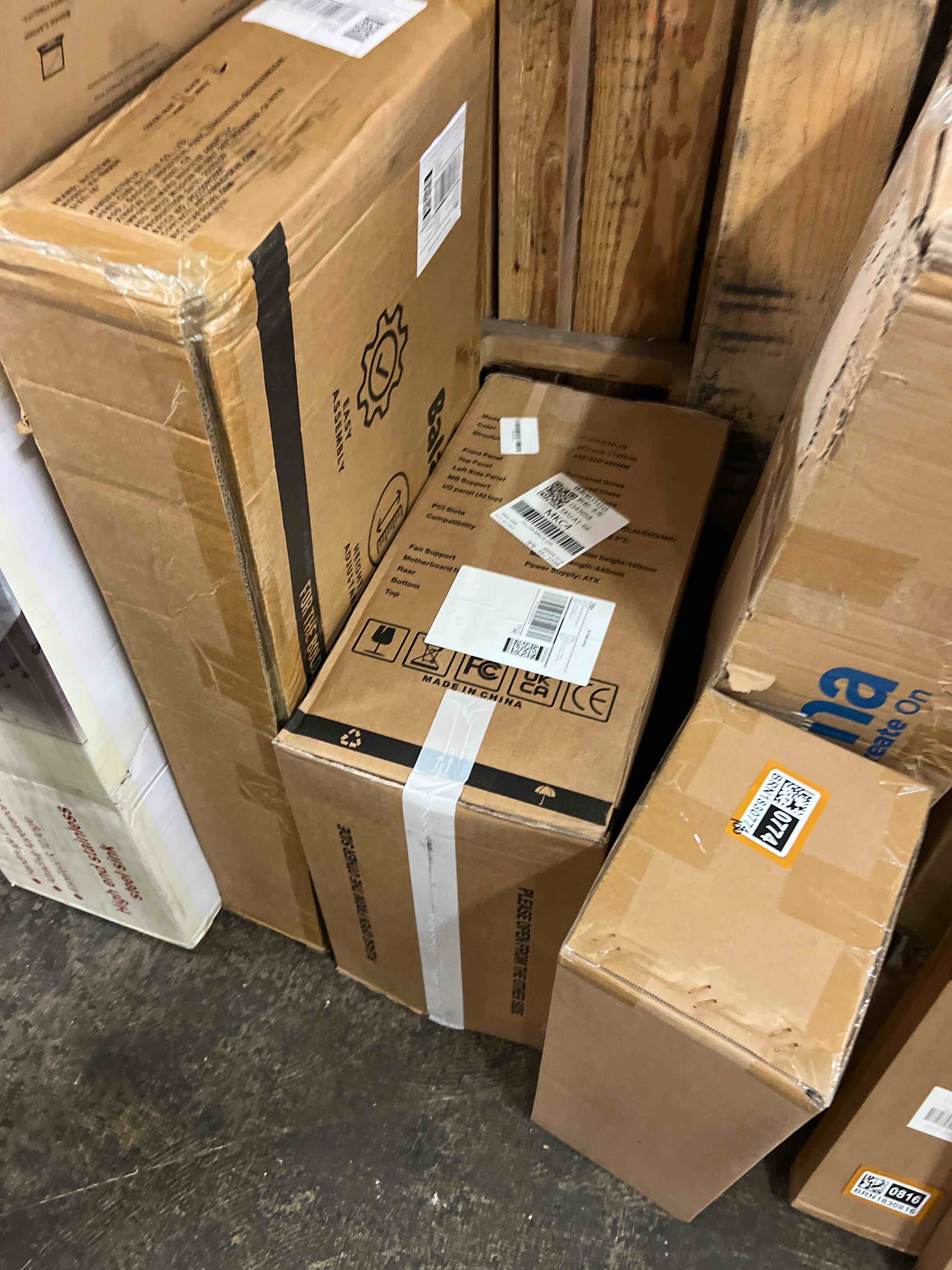 Condition photo showing New/Like New for atx pc case 7 pwm argb fans pre-installed, mid tower computer case with full-view dual tempered glass, type-c gaming pc case,white,c9 white+7 pwm argb fans-c9