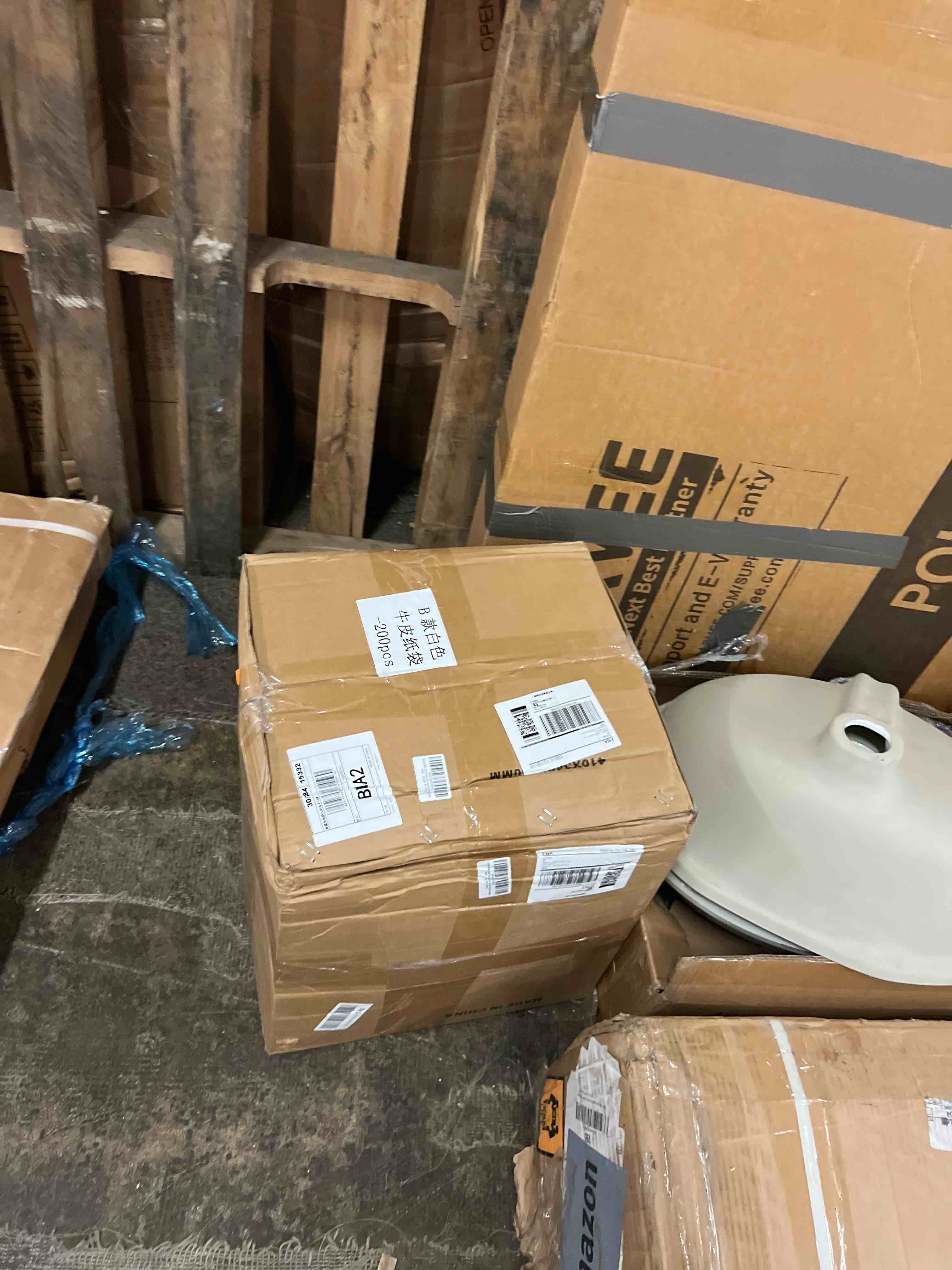 Condition photo showing New/Like New for xpcare 200pack large paper gift bags with handles bulk,16x6x12 inch kraft bag packaging white paper bags for birthday party boutiques business retail stores merchandise white 1 count (pack of 200)