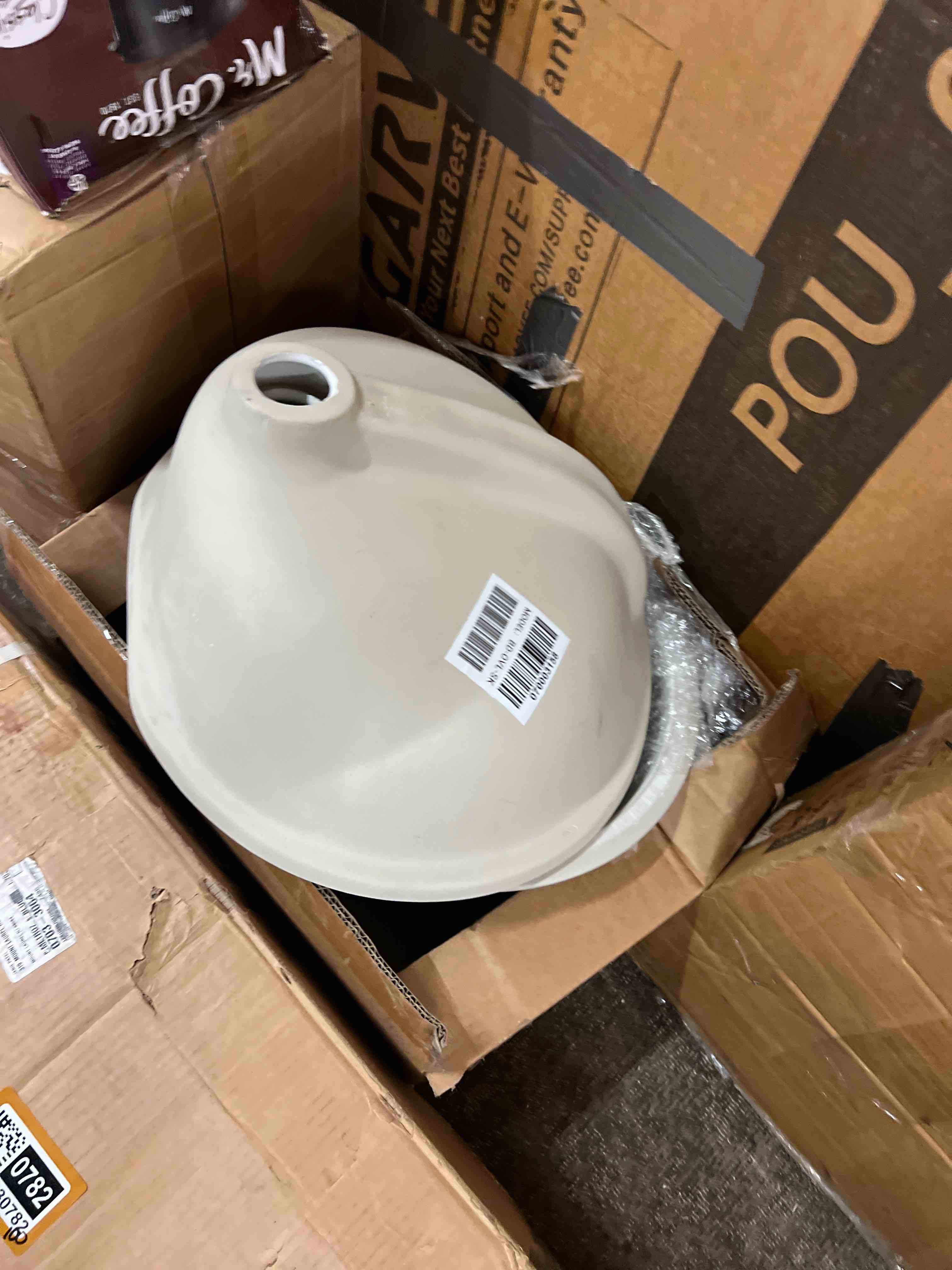 Condition photo showing New/Like New for (2) ariel 16" x 19.63" oval undermount bathroom sink vanity in white, porcelain upc certified material, space-saving, overflow-proof, modern design