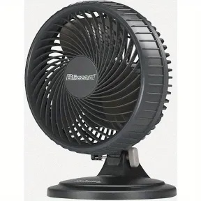 HOLMES BLIZZARD 7" Table Fan, 2 Speeds, 3 Blades, 85° Oscillation, 20° Adjustable Head, Home, Bedroom and Office, Charcoal Matte