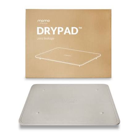 Momo Lifestyle Stone Dish Drying Mat DryPad 19.7" X 15.7" Misty Gray, Large Stone Drying Mat for Kitchen Counter, Fits Various Dish Racks, Zero Rust