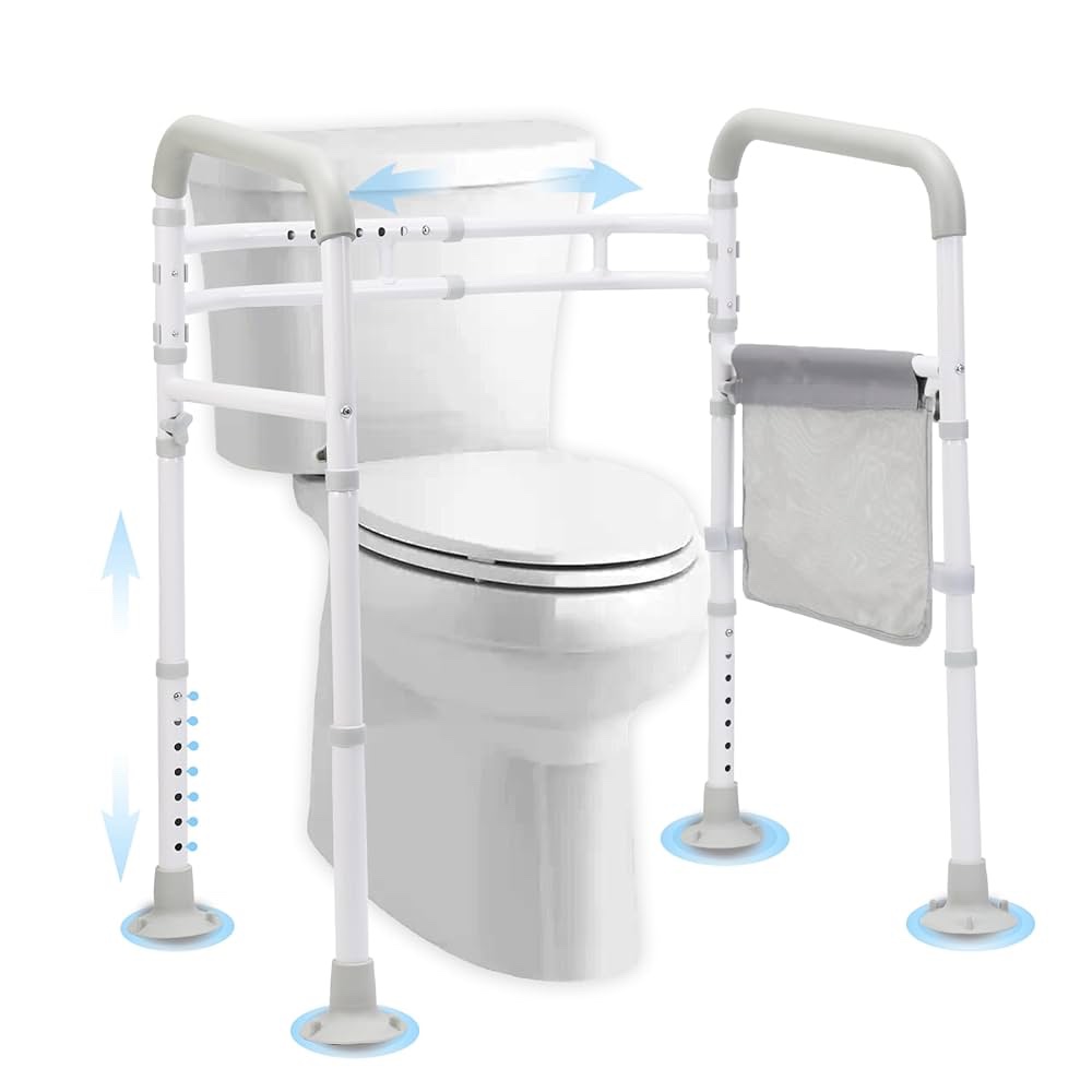 Bath SafetyToilet Safety Frame Product Description: Toilet Safety Rail,Stand Alone,1EA,2/CS