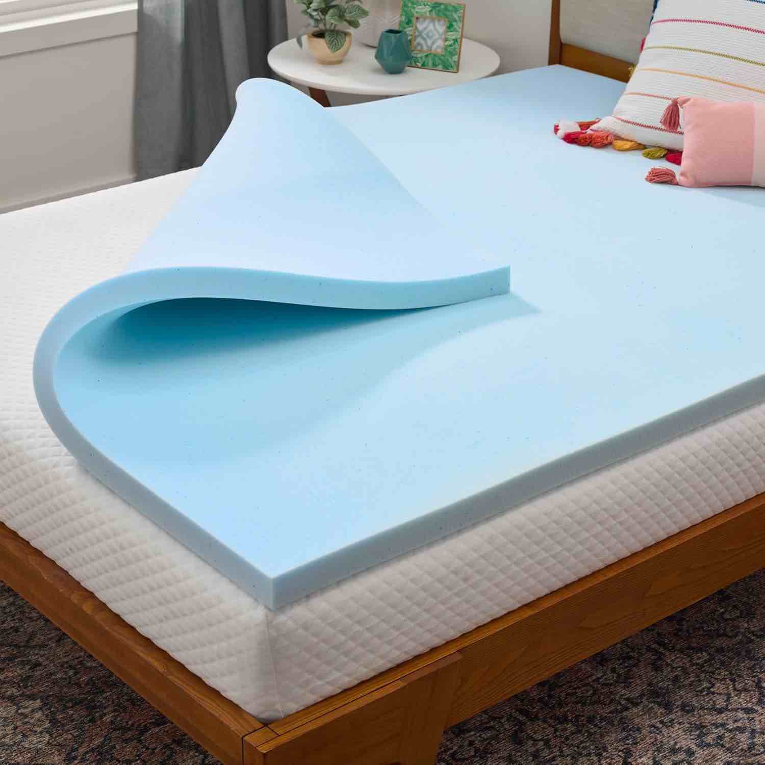 Linenspa 2 Inch Gel Infused Memory Foam Mattress Topper, Twin, Topper Only (B01N41IPPI)