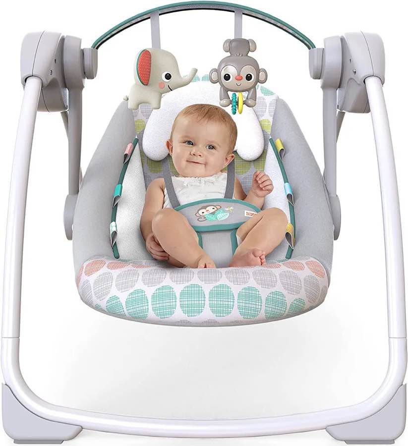 bright starts whimsical wild portable swing