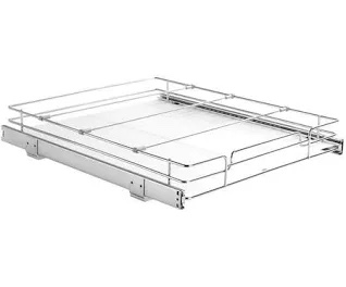 (2) Pull Out Drawer Cabinet Organizer - Heavy Duty - Slide Out Kitchen Cabinet Storage Shelves Sliding Drawer For cabinet -22W x 21D - Requires At Least a 23 Cabinet Opening Wire Frame (BID IS PER ITEM, LOT IS FOR 2 ITEMS TOTAL.)