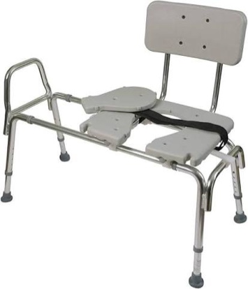 DMI Transfer Bench Sliding Shower Chair - HealthSmart