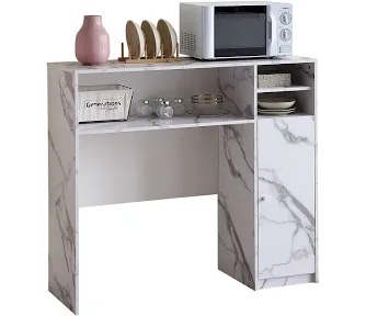 FUNROLUX Buffet Cabinet with Storage, Sideboard for Storing Folding Table, Kitchen Storage Cabinet with Shelves, Modern Console Table for Dining Room, Living Room, Entrance (White)