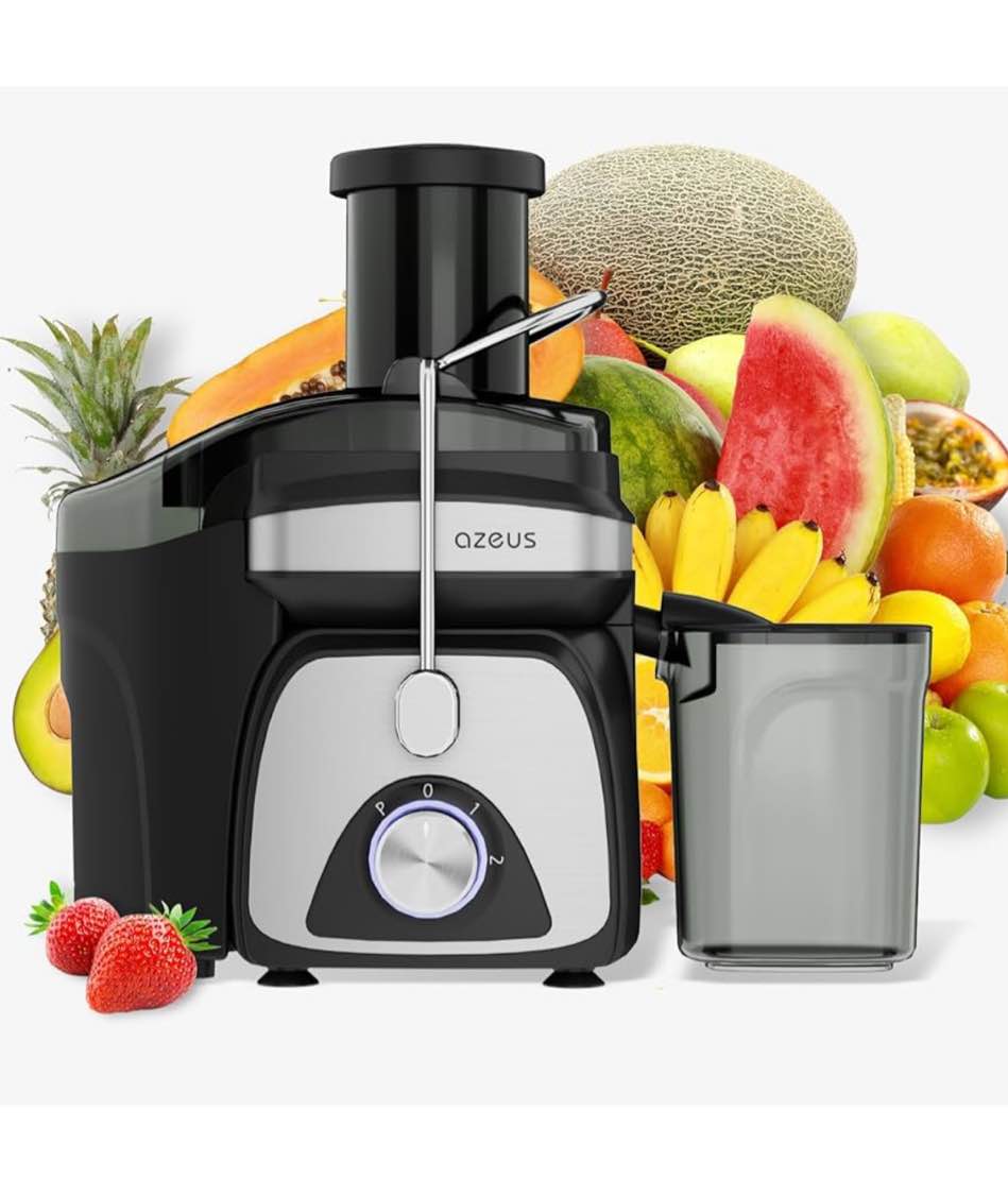 Centrifugal Juicer Machines, Juice Extractor with Germany-Made 163 Chopping Blades (Titanium Reinforced) & 2-Layer Centrifugal Bowl, High Juice Yield, Easy to Clean, Anti-Drip,100% BPA-Free