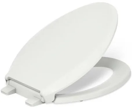 Mayfair 1847SLOW 000 Kendall Slow-Close  Removable Enameled Wood Toilet Seat that will Never Loosen  1 Pack ELONGATED - Premium Hinge  White