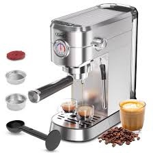 Gevi Silver Professional Espresso Machine 20 Bar  Stainless Steel  35 OZ Water Tank  New
