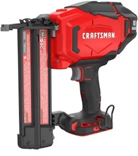 Craftsman Cordless Brad Nailer 20V,18ga Tool Only 