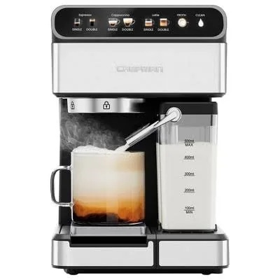 Chefman CaféMaster Pro Espresso Machine w/ Milk Frother for Cappuccinos & Lattes - Stainless Steel  