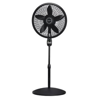 Lasko 18  3-Speed Oscillating Cyclone Pedestal Fan with Remote and Timer  1843  Black