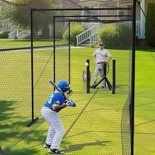 MR Baseball Batting Cage Netting, Baseball Softball Hitting Cage Net w/Target Cloth, Heavy Duty Softball Hitting Practice Net, Sports Barrier Net Training Equipment 10x10x20