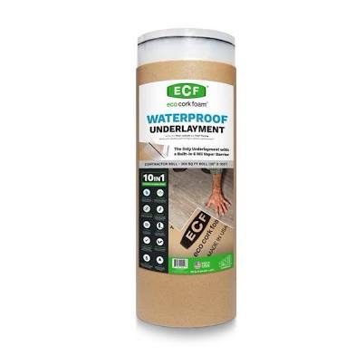 300 sq. ft. 3 ft. x 100 ft. x3.2mm Waterproof Premium Plus 10-in-1 Underlayment-Vinyl Plank, Laminate, Engineered Wood