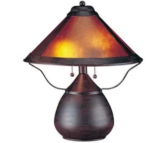 Cal Lighting 40 W X 2 Mica Table Lamp- Rust- Stye 1 Base