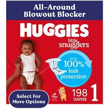 huggies little snugglers baby diapers  size 1  198 ct (select for more options)