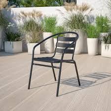 alamont home - lila patio chair - black (4 pack)