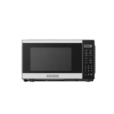 black+decker 0.9 cu.ft countertop microwave oven in stainless steel
