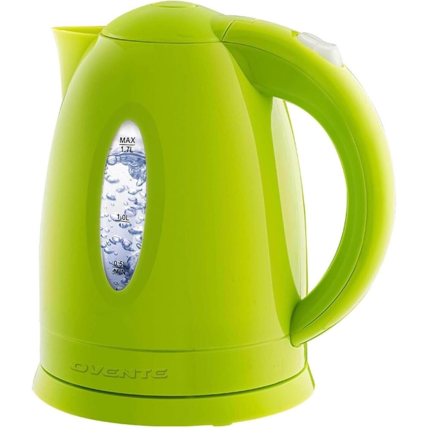 ovente electric kettle hot water heater 1.7 liter - bpa free fast boiling cordless water warmer - auto shut off instant water boiler for coffee & tea pot - green kp72g