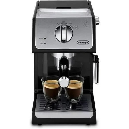 De'Longhi 15-Bar Pump Espresso Machine with Manual Milk Frother for Latte, Cappuccino, Black, ECP3420