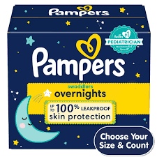 pampers swaddlers overnights diapers enormous pack - size 5 - 88ct