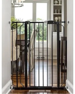 Regalo Easy Step Black Metal Walk-Through Gate