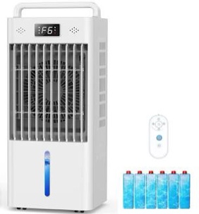 Windowless Portable Air Conditioners with 6Speeds, 12H Timer for Smart Auto-off, 3Gal Tank for 20H Cooling, Evaporative Air Cooler 16 FT Remote, 120° Swing Swamp Cooler No Hose Needed