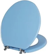 Angel Shield Toilet Seat with Zinc Alloy Hinges Quiet-Close Quick-Release Wood Molded UV Lid Easy Clean(Elongated,Black)