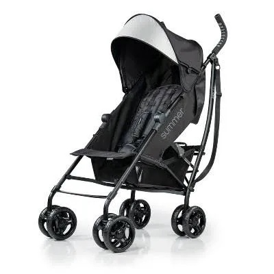 Summer Infant 3Dlite Double Convenience Lightweight Double Stroller for Infant & Toddler with Aluminum Frame, Two Large Seats with Individual Recline, Extra-Large Storage Basket, Black (B095JMDHG1)