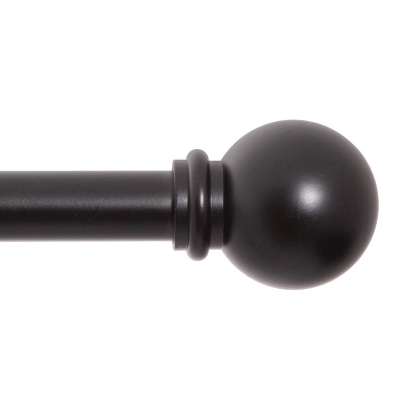 3pk Wayfair Basics Ball End Single Curtain Rod, 28-48" or 48-86" Adjustable Length, 5/8" Dia. Steel By Wayfair Basics®