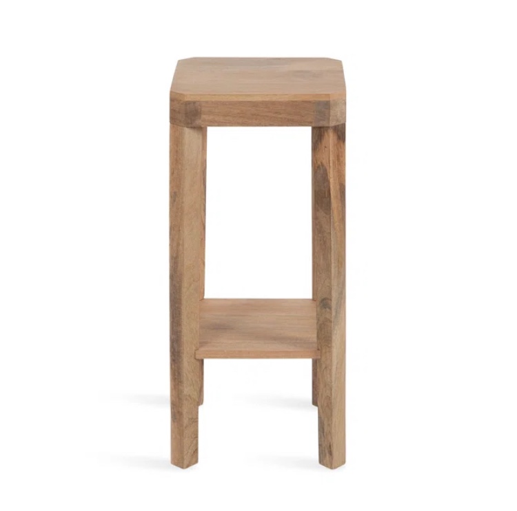 28” Ardentown Square Tiered Wood Drink Table By Latitude Run