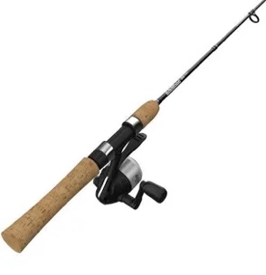 Zebco 33 Cork Micro Trigger Spincast Reel and Fishing Rod Combo  Pre-Spooled 4-Pound Line  Silver/Black