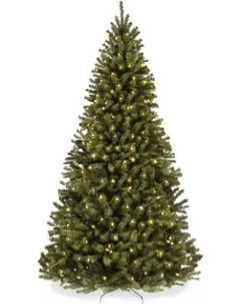 7.5 Ft Pre-lit Pvc Artificial Christmas Tree Auto-spread/close Up Premium Spruce