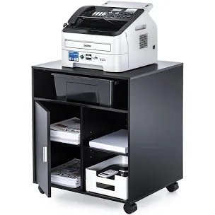 23.6'' H x 19.7'' W Printer Stand with Wheels grey 