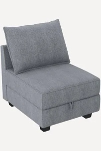 HONBAY 1 Piece Modular Sectional Storage Seat