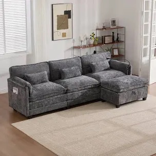 (Missing boxes) 112 Inch Oversized Sofa, Sectional