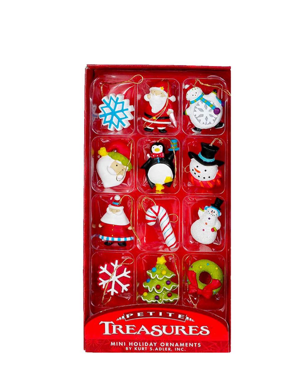 Christmas Mini Tree Ornaments Petite Treasures Set of 12 (A)