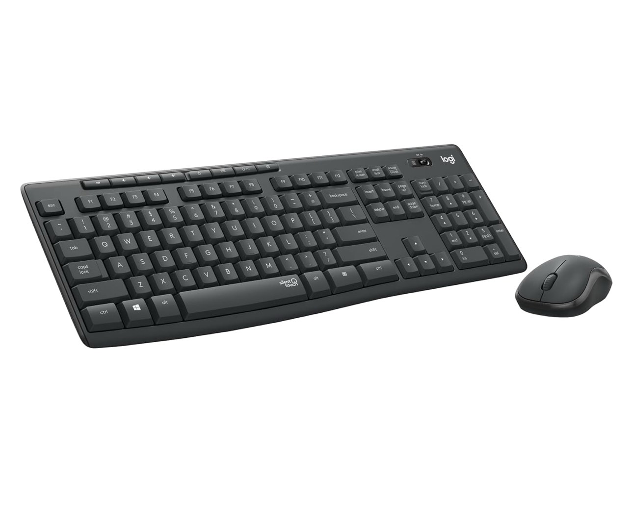 Logitech MK295 Wireless Mouse & Keyboard Combo with SilentTouch Technology, Full Numpad, Advanced Optical Tracking, Lag-Free Wireless, 90% Less Noise - Graphite(MISSING MOUSE AND USB )(keyboard only)