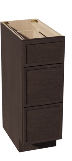 Tall Vanity Triple Drawer 12 x 34 1/2 x 21 ( one drawer needs fixing) 