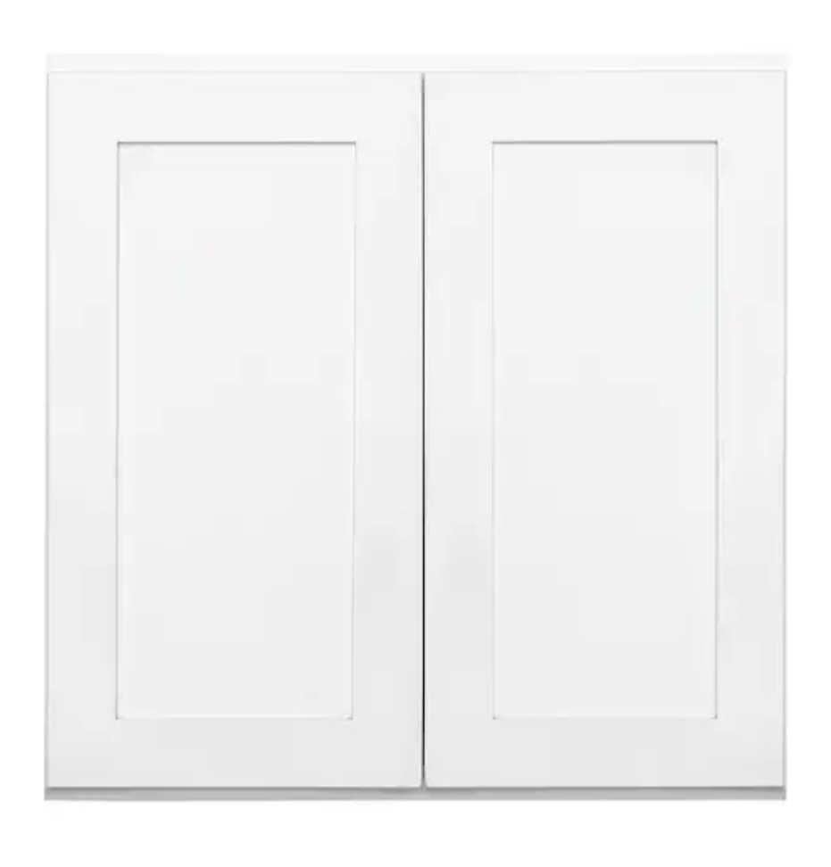 36" H x 26.5" W x 13" D White Wall Ready To Assemble Plywood Cabinet 
