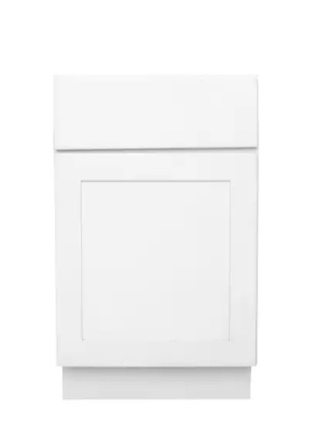 34.5" H x 21" W x 24" D White Base Ready to Assemble Plywood Cabinet 