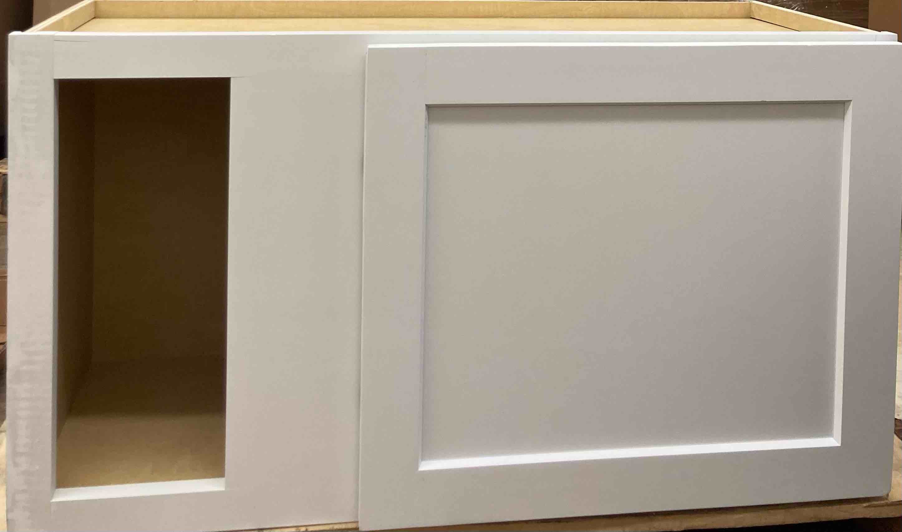 33” x 18” x 12” Dakota White Blind Corner Wall Cabinet 